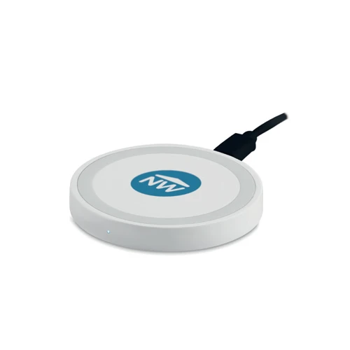 WIRELESS PLATO Kerek vezeték nélküli töltő 5W Fehér 