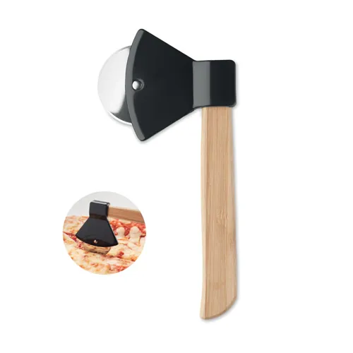 ZAZA Pizzavágó bambusz nyéllel Fekete 