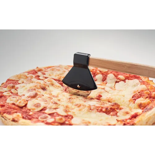 ZAZA Pizzavágó bambusz nyéllel Fekete 