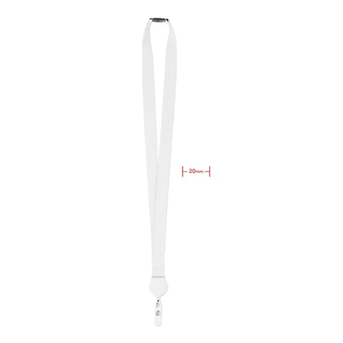 ZIP LANYARD Nyakpánt kihúzható tartóval Fehér 