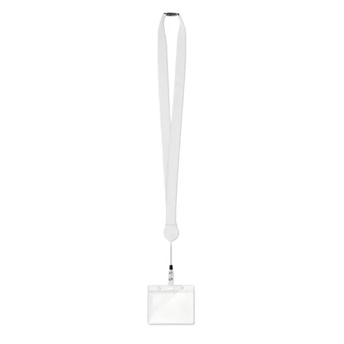 ZIP LANYARD Nyakpánt kihúzható tartóval Fehér 