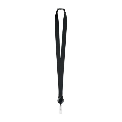 ZIP LANYARD Nyakpánt kihúzható tartóval Fekete 