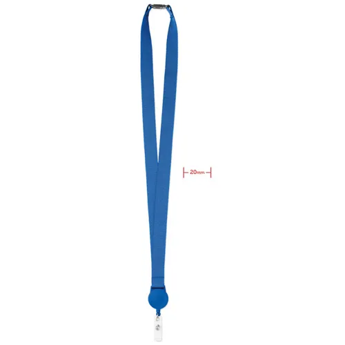 ZIP LANYARD Nyakpánt kihúzható tartóval Királykék 