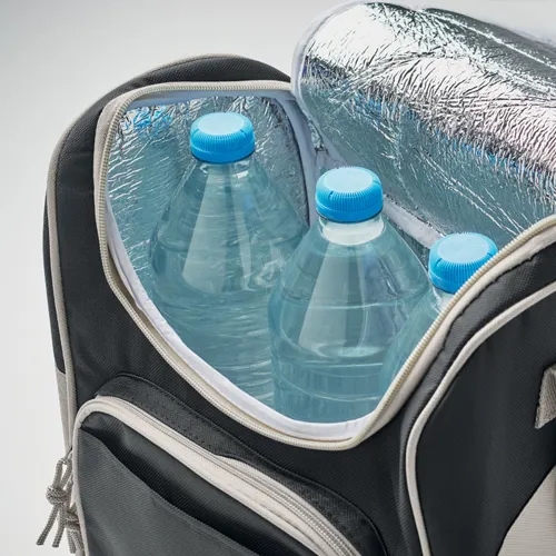 ZIPPER Hűtőtáska elülső zsebbel Fekete 