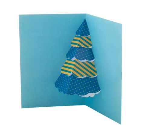 3D karácsonyi képeslap, karácsonyfa Dimensions Fehér 