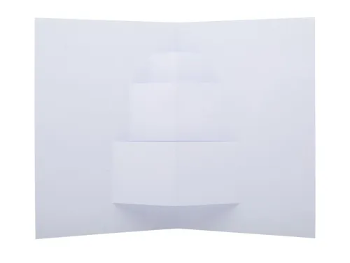 3D karácsonyi képeslap, karácsonyfa Dimensions Fehér 
