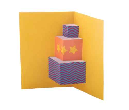 3D karácsonyi képeslap, karácsonyfa Dimensions Fehér 