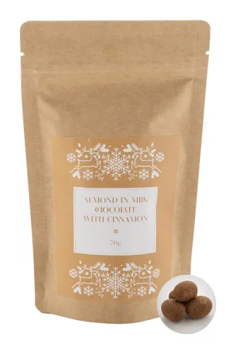 Csokoládés fahéjas mandula, 70 g Cinnanut Barna 