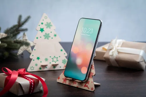 Karácsonyi asztali mobiltelefon-tartó Vallvik Piros 