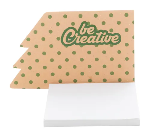 Egyediesíthető öntapadós jegyzettömb, karácsonyfa CreaStick Xmas Eco Barna 
