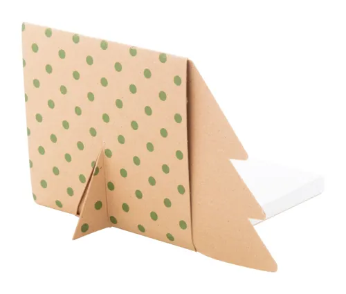 Egyediesíthető öntapadós jegyzettömb, karácsonyfa CreaStick Xmas Eco Barna 
