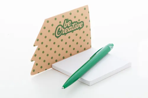 Egyediesíthető öntapadós jegyzettömb, karácsonyfa CreaStick Xmas Eco Barna 
