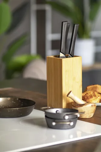 Bambusz késtartó Santoku Barna 