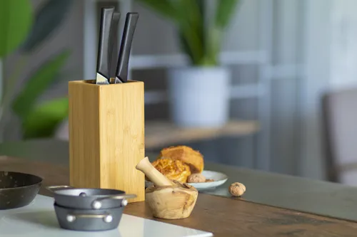 Bambusz késtartó Santoku Barna 