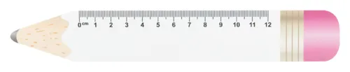 Ceruza formájú vonalzó, 12 cm Sharpy 12 Fehér 
