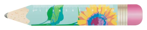 Ceruza formájú vonalzó, 12 cm Sharpy 12 Fehér 