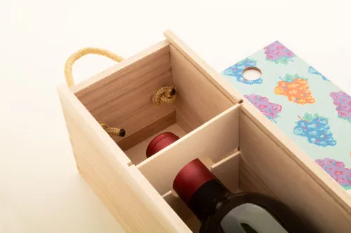 Egyedi boros ajándékdoboz VinoBox Barna 