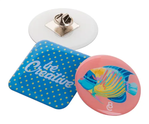 Egyedi epoxy kitűző EpoBadge Maxi Fehér 