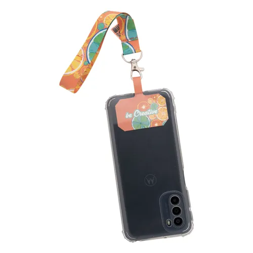 Egyedi RPET mobil csuklópánt SuboFob Mobile RPET Fehér 