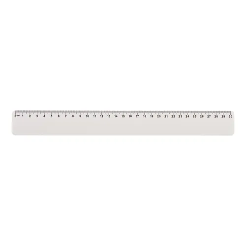 Egyedi vonalzó, 30 cm Drawy 30 Fehér 