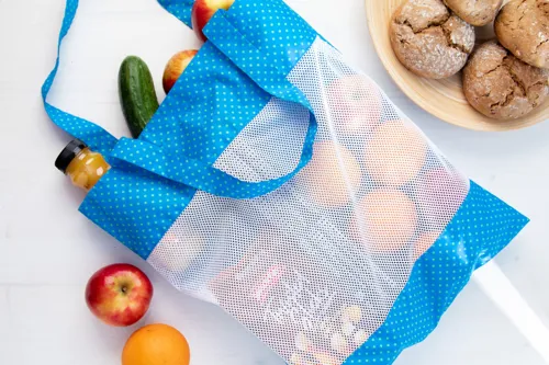 Egyediesíthető bevásárlótáska SuboShop Mesh Fehér 