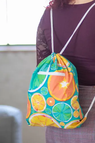 Egyediesíthető hátizsák CreaDraw Zip RPET Fehér 