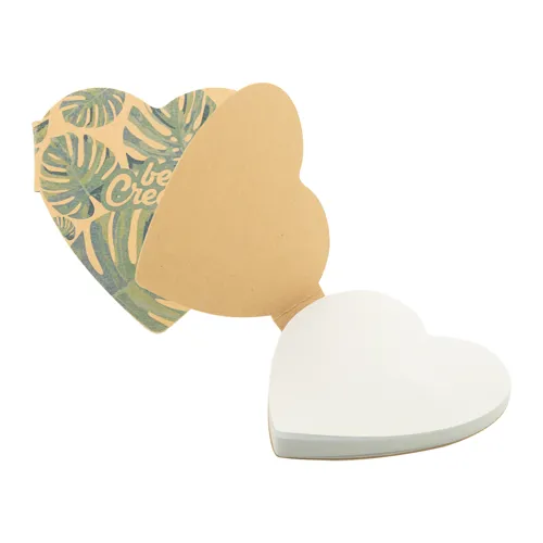 Egyediesíthető öntapadós jegyzettömb CreaStick Heart Eco Barna 