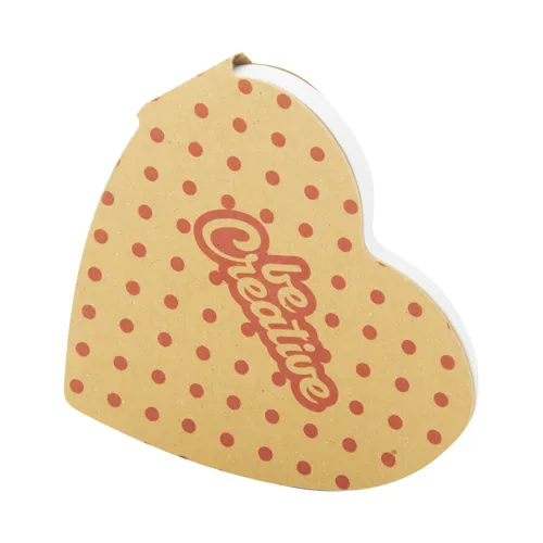 Egyediesíthető öntapadós jegyzettömb CreaStick Heart Eco Barna 