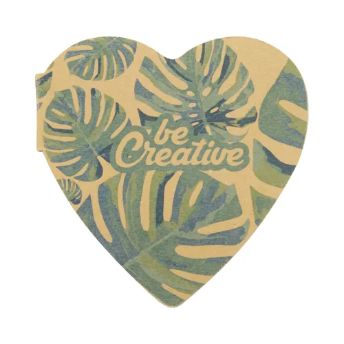 Egyediesíthető öntapadós jegyzettömb CreaStick Heart Eco Barna 