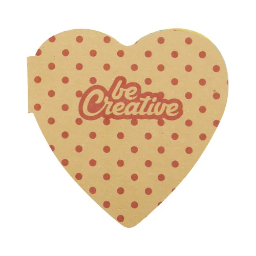 Egyediesíthető öntapadós jegyzettömb CreaStick Heart Eco Barna 