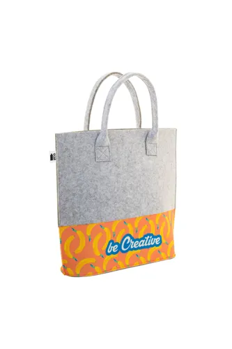 Egyediesíthető RPET bevásárlótáska CreaFelt Shop C Fehér 
