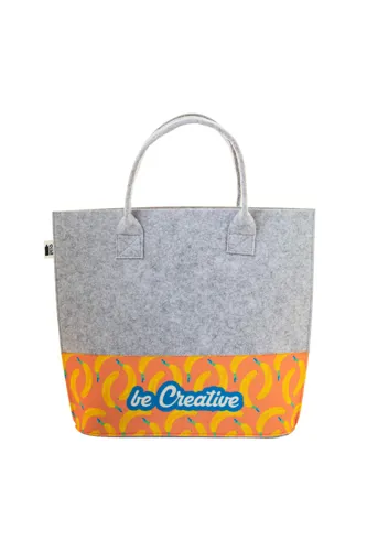 Egyediesíthető RPET bevásárlótáska CreaFelt Shop C Fehér 