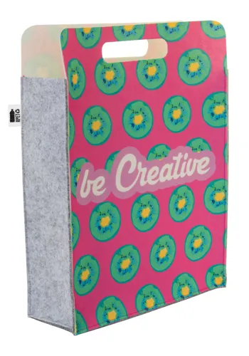 Egyediesíthető RPET bevásárlótáska CreaFelt Shop D Fehér 