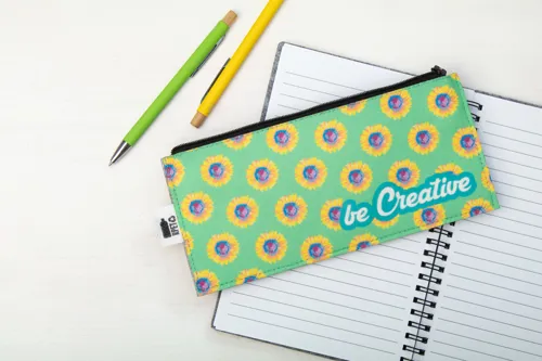 Egyediesíthető RPET tolltartó CreaFelt Pen Zip Fehér 