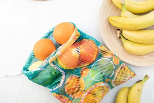 Egyediesíthető tároló zacskó SuboProduce Mesh Fehér 