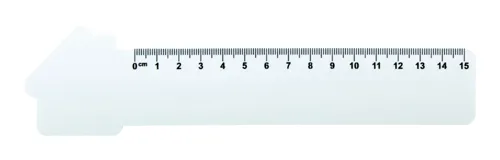 Ház formájú vonalzó, 15 cm Couler 15 Fehér 