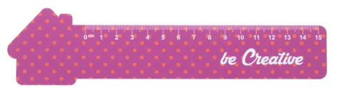Ház formájú vonalzó, 15 cm Couler 15 Fehér 