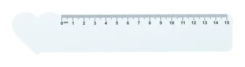 Ház formájú vonalzó, 15 cm Couler 15 Fehér 
