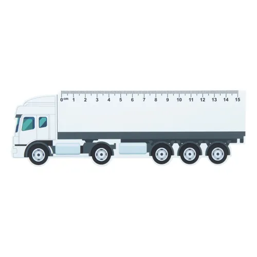 Kamion formájú vonalzó, 15 cm Trucker 15 Fehér 