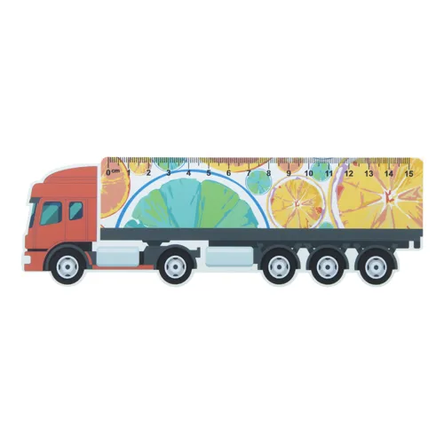 Kamion formájú vonalzó, 15 cm Trucker 15 Fehér 