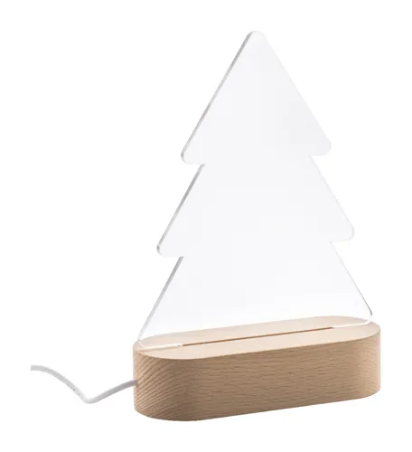 Karácsonyfa alakú LED-es trófea Woodify Xmas Fehér 