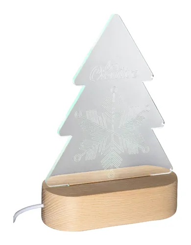 Karácsonyfa alakú LED-es trófea Woodify Xmas Fehér 