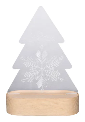Karácsonyfa alakú LED-es trófea Woodify Xmas Fehér 