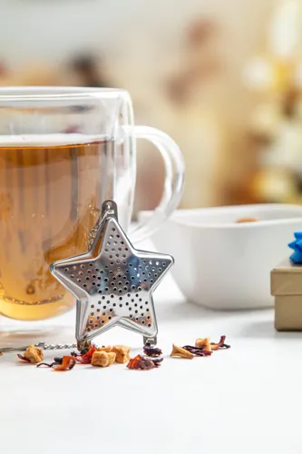Karácsonyi teafűtartó, csillag Suodatee Szürke 