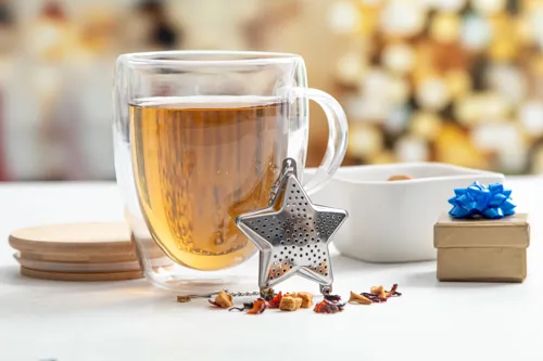 Karácsonyi teafűtartó, csillag Suodatee Szürke 