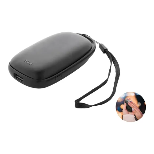 Kézmelegítő power bank PowerPalm Fekete 