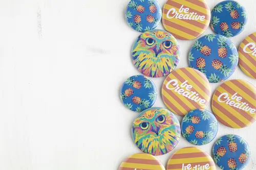 Kitűző PinBadge Maxi Fehér 