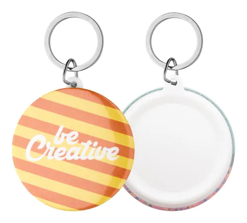 Kitűzős kulcstartó KeyBadge Maxi Fehér 