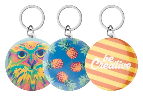 Kitűzős kulcstartó KeyBadge Maxi Fehér 