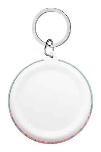 Kitűzős kulcstartó KeyBadge Maxi Fehér 